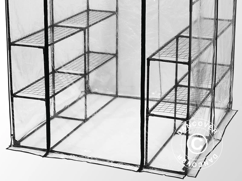 Polytunnel drivhus XL, 1,43x1,43x1,95m, Transparent - Image 6