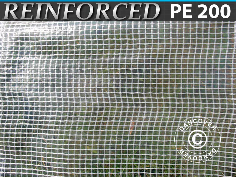 Presenning 10x14m, Nettingforsterket PE 200g/m², Transparent