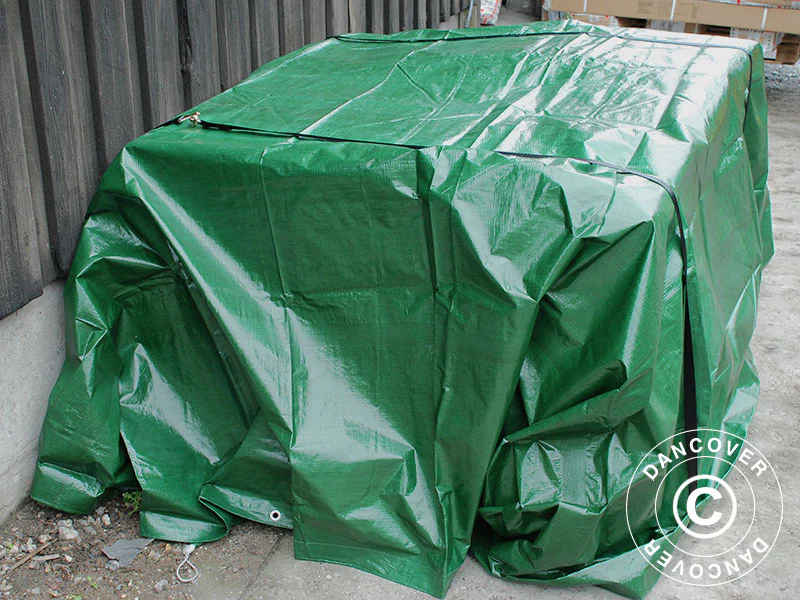 Presenning 10x15m, PE 150g/m², Grønn - Image 9
