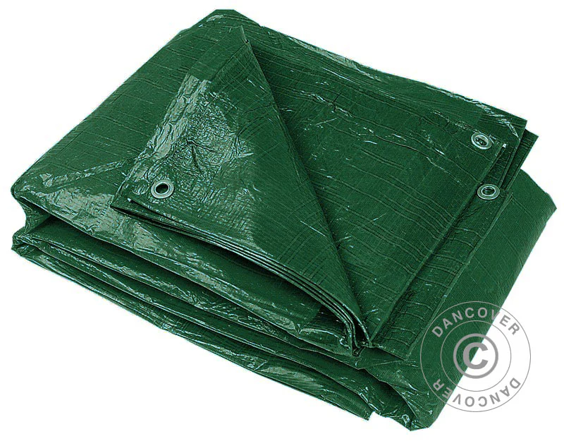 Presenning 2,5x3,6m (15 stk), PE 65g/m², Grønn - Image 2