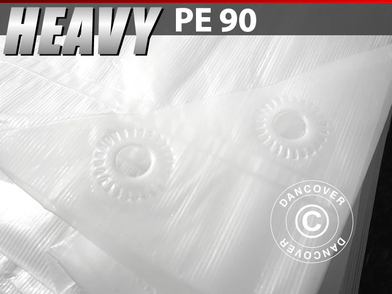 Presenning 2,5x3,6m, PE 90 g/m², transparent