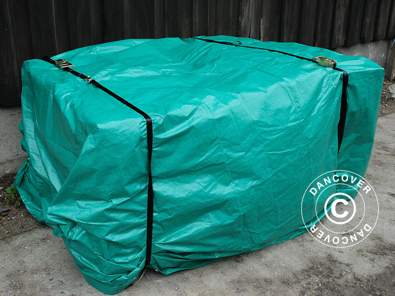 Presenning 4x6m (6 stk), PE 65g/m², Grønn - Image 7