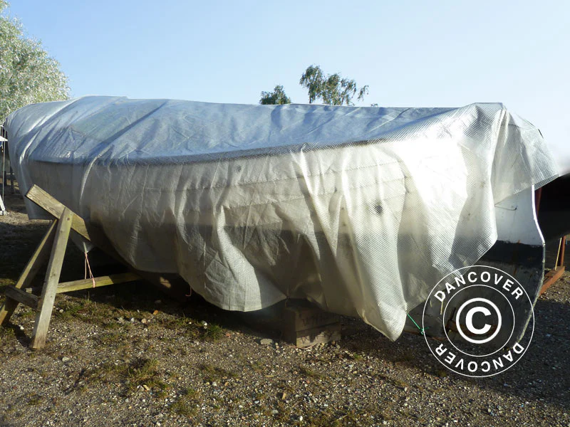 Presenning 5x8m, Nettingforsterket PE 200g/m², Transparent - Image 2
