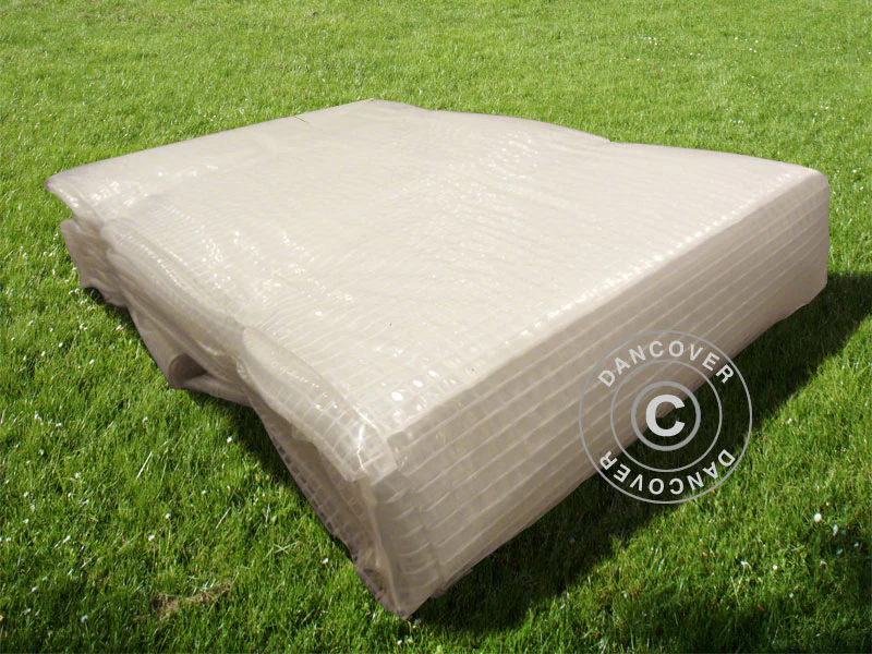 Presenning 5x8m, Nettingforsterket PE 200g/m², Transparent - Image 5