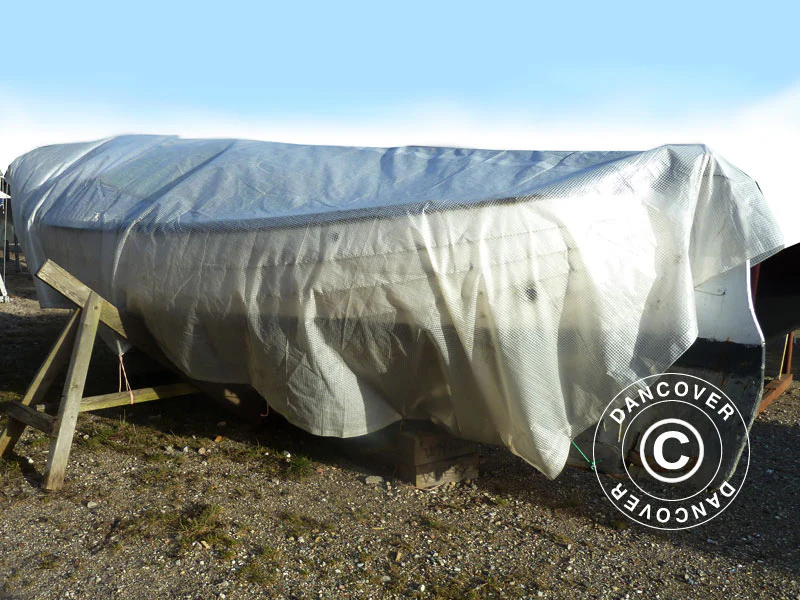 Presenning 6x10m, Nettingforsterket PE 200g/m², Transparent - Image 3