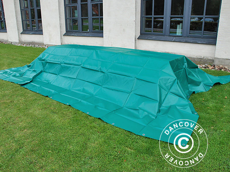 Presenning 6x10m, PVC 570g/m², Grønn - Image 8