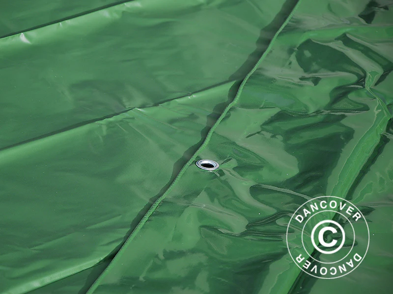 Presenning 6x10m, PVC 600g/m², Grønn, Flammehemmende - Image 7