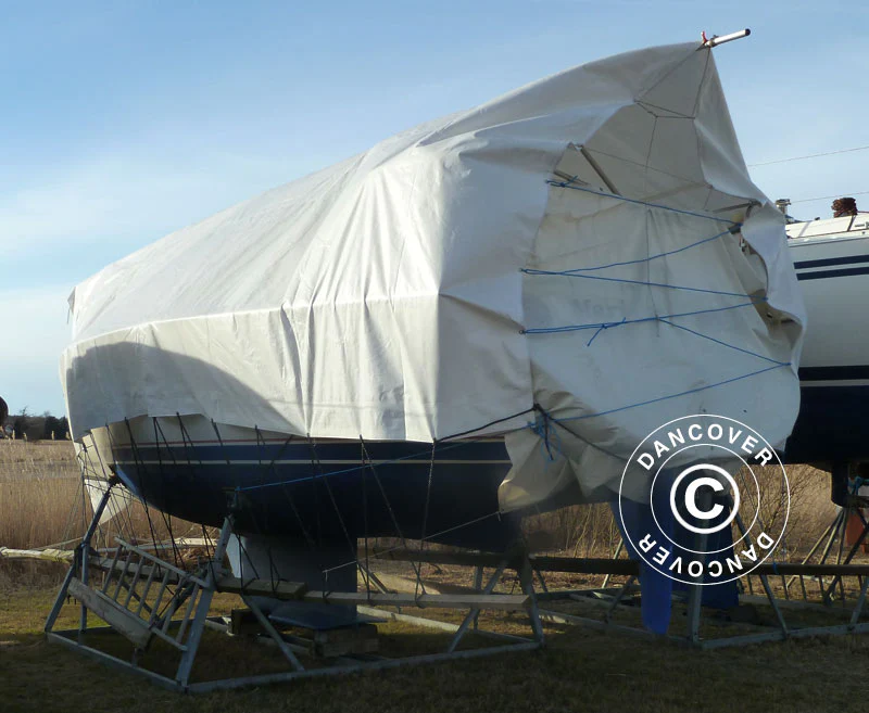Presenning 6x12m, PE 300g/m², Hvit - Image 2