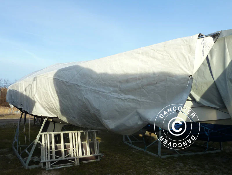 Presenning 6x12m, PE 300g/m², Hvit - Image 5