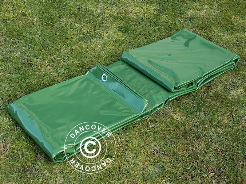 Presenning 8x14m, PVC 600g/m², Grønn, Flammehemmende - Image 4