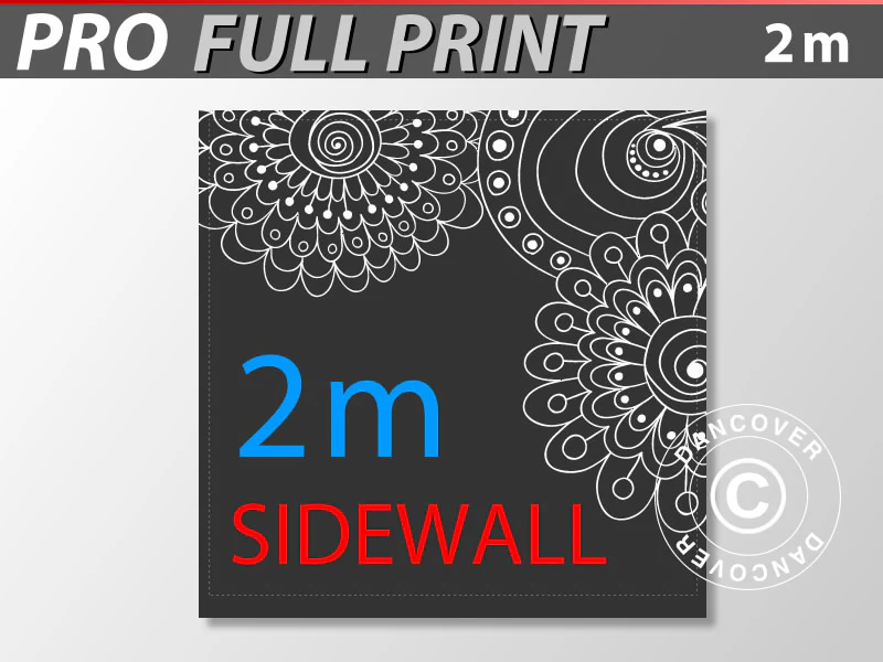 Printet sidevegg 2m for FleXtents PRO