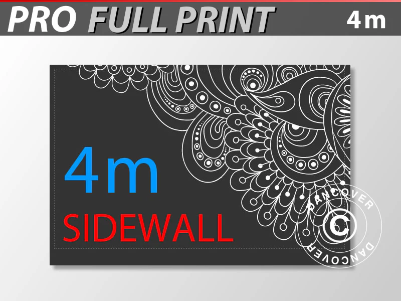 Printet sidevegg 4m for FleXtents PRO