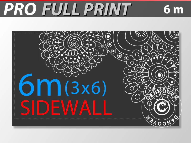 Printet sidevegg 6m for FleXtents PRO 3x6m