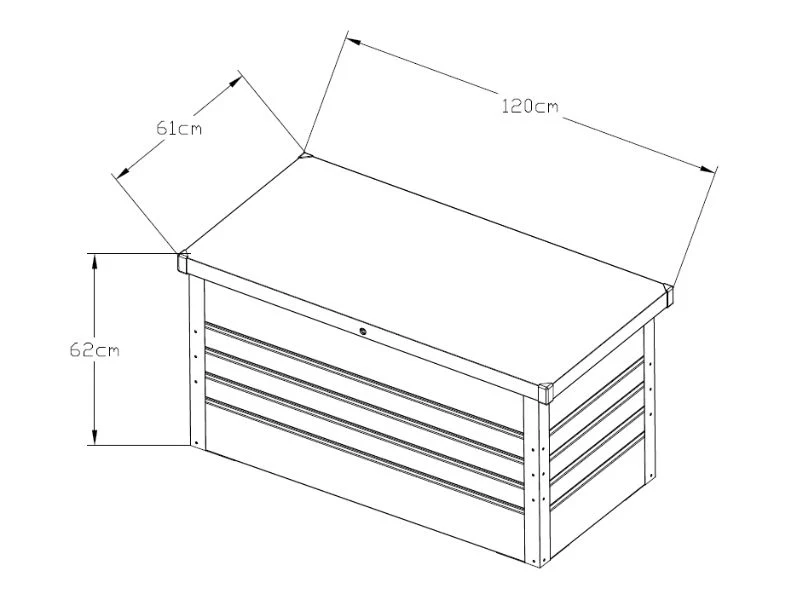Puteboks, 348 L, 0,61x1,2x0,62m, ProShed®, Antrasitt - Image 5