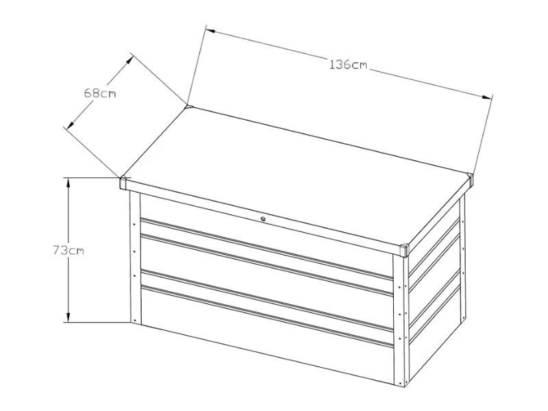 Puteboks 548 L, 0,68x1,36x0,73m, ProShed®, Antrasitt - Image 6
