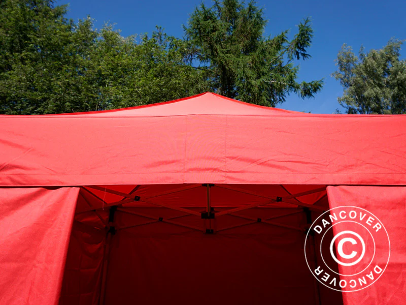 Quick-up telt FleXtents Basic v.2, 2x2m Rød, inkl. 4 sider - Image 10