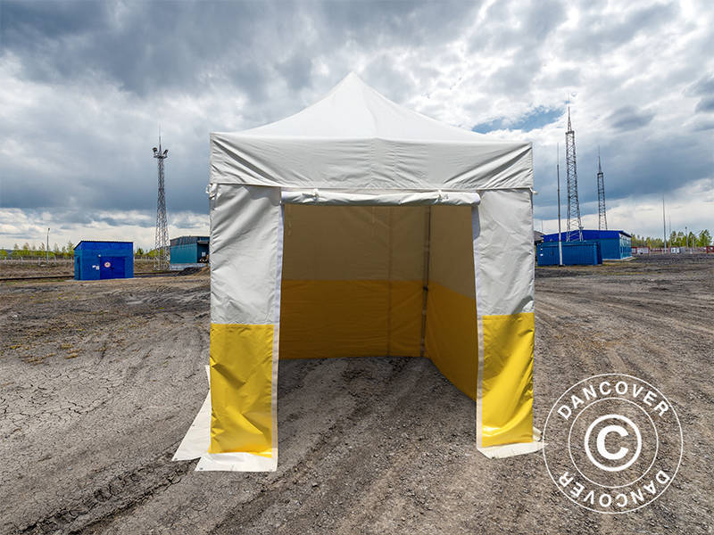 Quick-up telt FleXtents® PRO 2,5x2,5m, PVC, arbeidstelt, flammehemmende, inkl. 4 sidevegger - Image 7