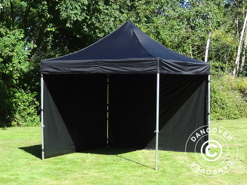 Quick-up telt FleXtents PRO 2,5x2,5m Svart, inkl. 4 sider - Image 13