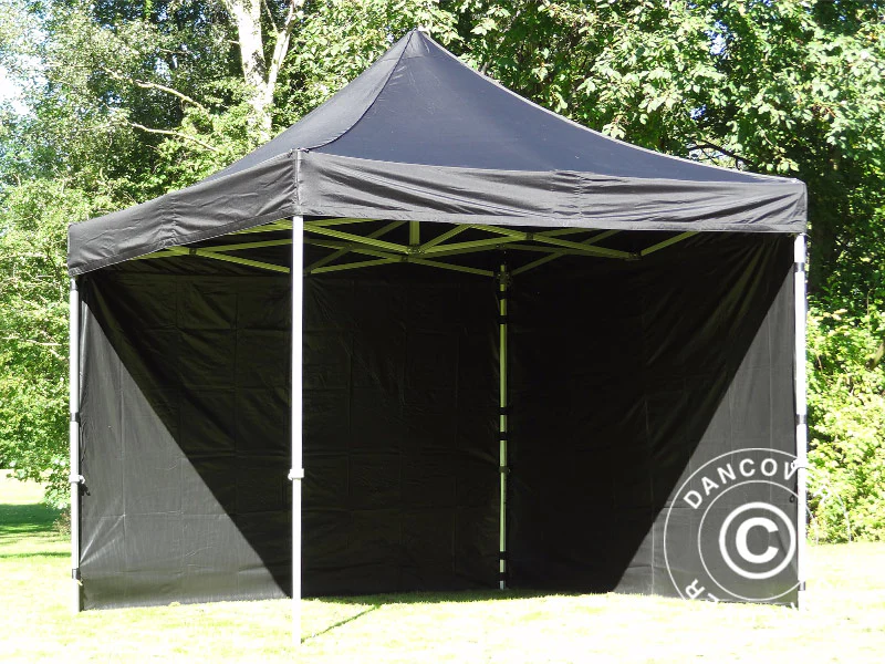 Quick-up telt FleXtents PRO 2,5x2,5m Svart, inkl. 4 sider - Image 16