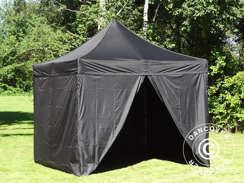Quick-up telt FleXtents PRO 2,5x2,5m Svart, inkl. 4 sider - Image 21