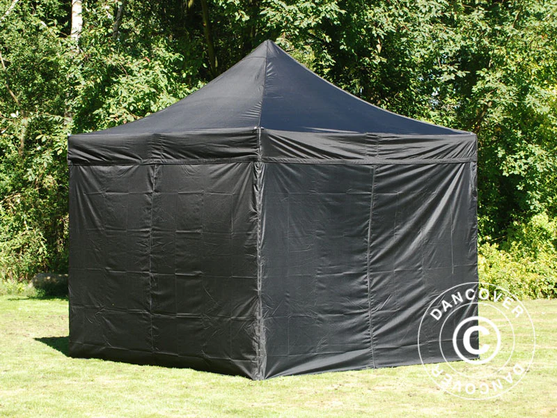 Quick-up telt FleXtents PRO 2,5x2,5m Svart, inkl. 4 sider - Image 4