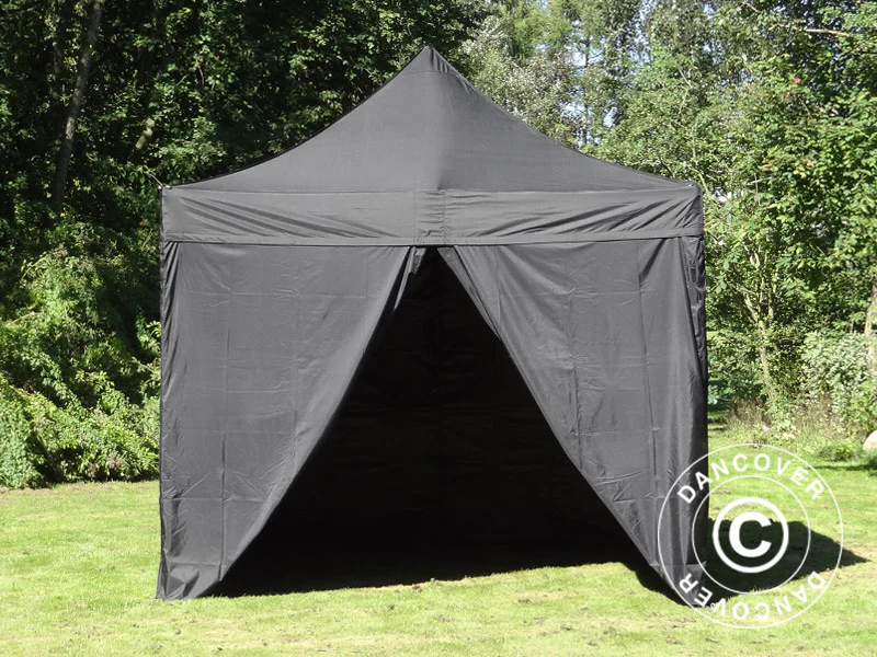 Quick-up telt FleXtents PRO 2,5x2,5m Svart, inkl. 4 sider - Image 7