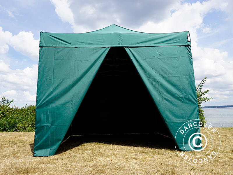 Quick-up telt FleXtents PRO 3x3m Grønn, inkl. 4 sider - Image 7