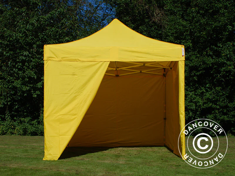 Quick-up telt FleXtents PRO 3x3m Gul, inkl. 4 sider - Image 10
