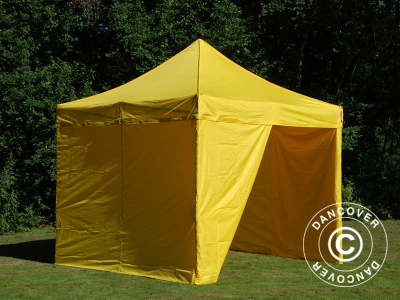 Quick-up telt FleXtents PRO 3x3m Gul, inkl. 4 sider - Image 11