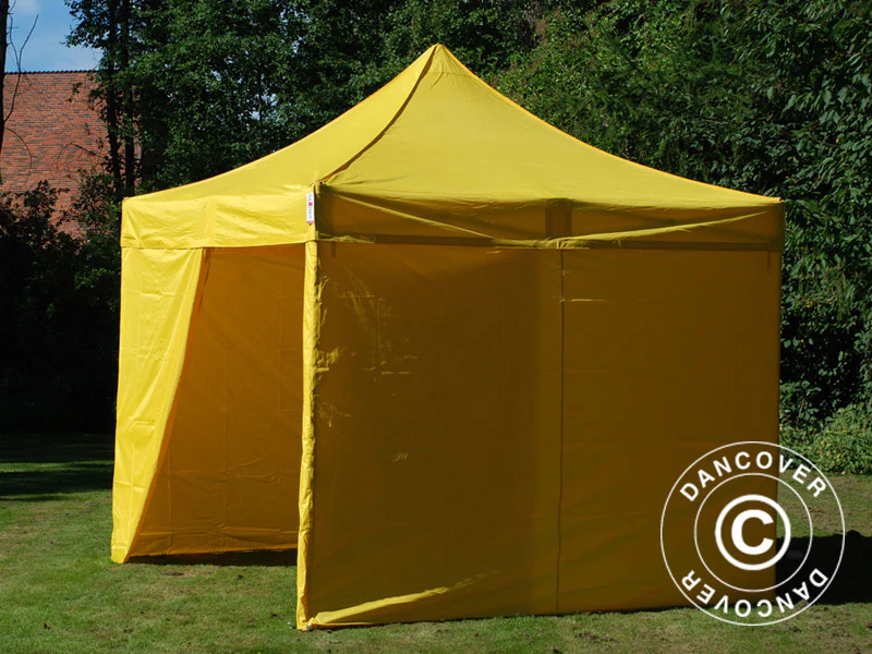 Quick-up telt FleXtents PRO 3x3m Gul, inkl. 4 sider - Image 13