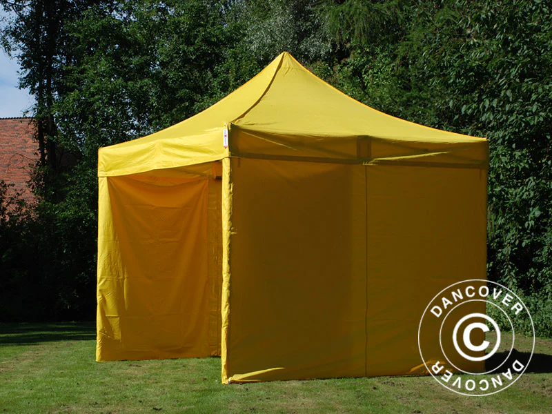 Quick-up telt FleXtents PRO 3x3m Gul, inkl. 4 sider - Image 17