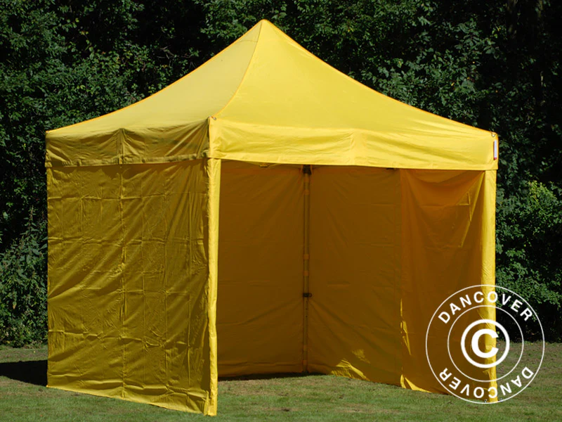 Quick-up telt FleXtents PRO 3x3m Gul, inkl. 4 sider - Image 18
