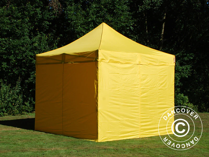 Quick-up telt FleXtents PRO 3x3m Gul, inkl. 4 sider - Image 4