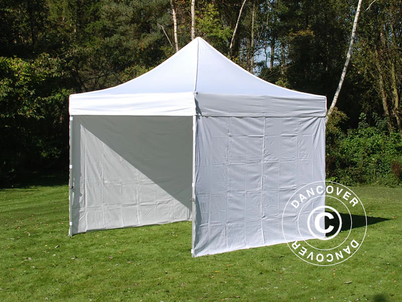 Quick-up telt FleXtents PRO 3x3m Hvit, Flammehemmende, inkl. 4 sider - Image 6