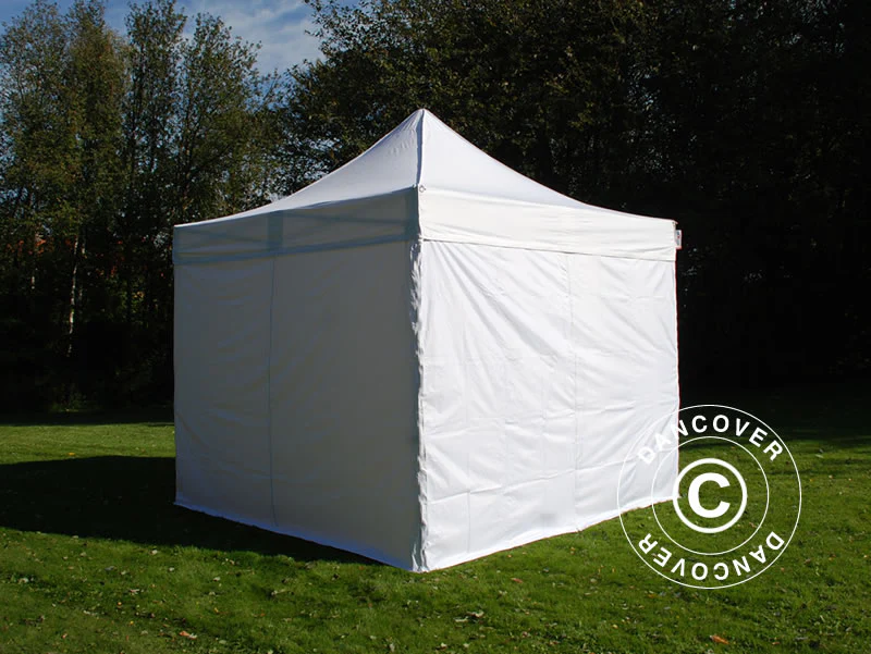 Quick-up telt FleXtents PRO 3x3m Hvit, Flammehemmende, inkl. 4 sider - Image 8