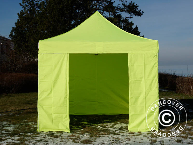 Quick-up telt FleXtents PRO 3x3m Neongul/grønn, inkl. 4 sider - Image 2