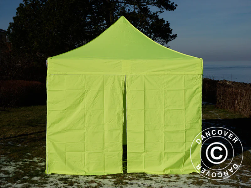 Quick-up telt FleXtents PRO 3x3m Neongul/grønn, inkl. 4 sider - Image 3