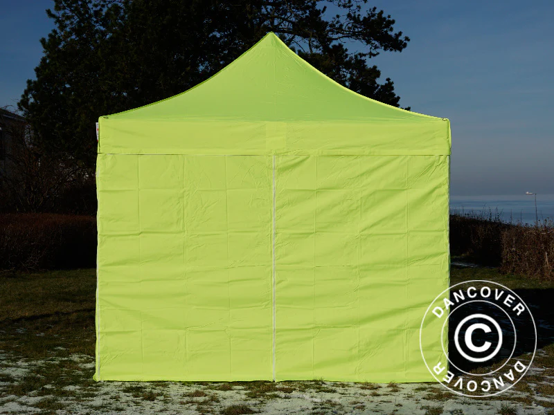 Quick-up telt FleXtents PRO 3x3m Neongul/grønn, inkl. 4 sider - Image 4