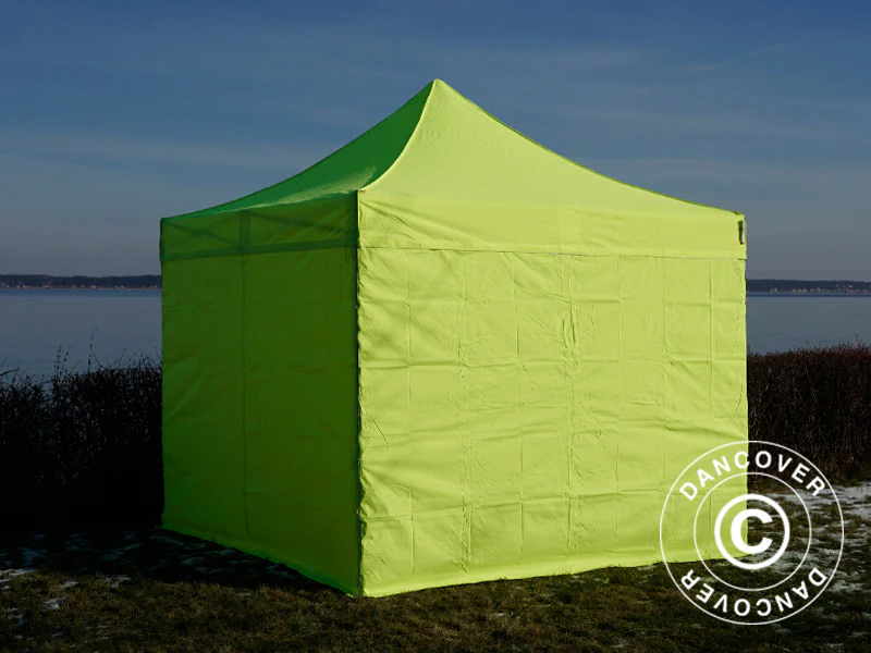 Quick-up telt FleXtents PRO 3x3m Neongul/grønn, inkl. 4 sider - Image 5