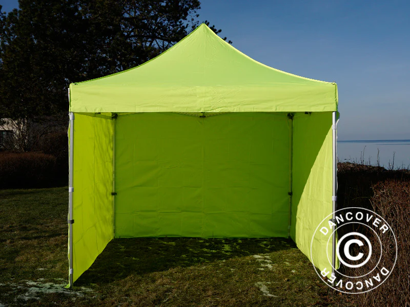 Quick-up telt FleXtents PRO 3x3m Neongul/grønn, inkl. 4 sider - Image 6