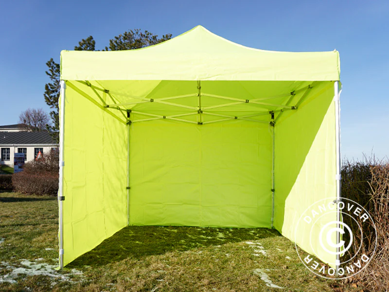 Quick-up telt FleXtents PRO 3x3m Neongul/grønn, inkl. 4 sider - Image 8
