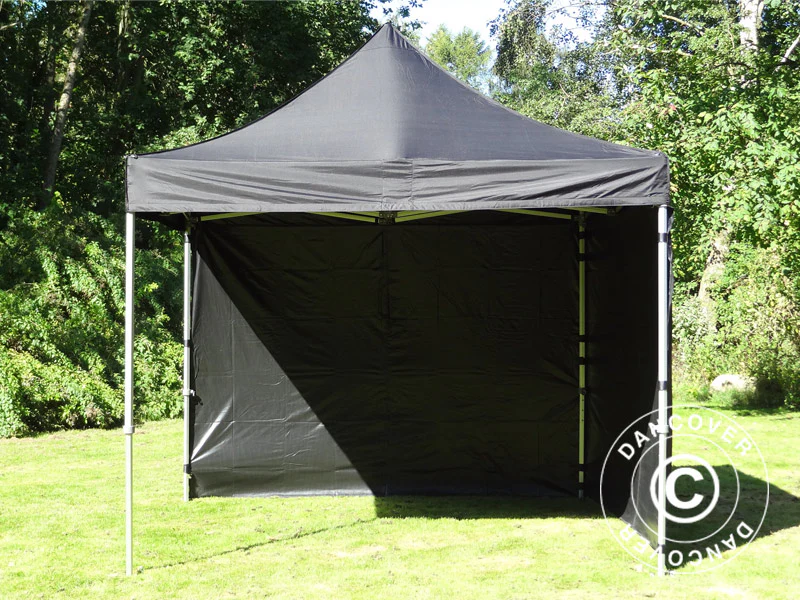 Quick-up telt FleXtents PRO 3x3m Svart, Flammehemmende, inkl. 4 sider - Image 16