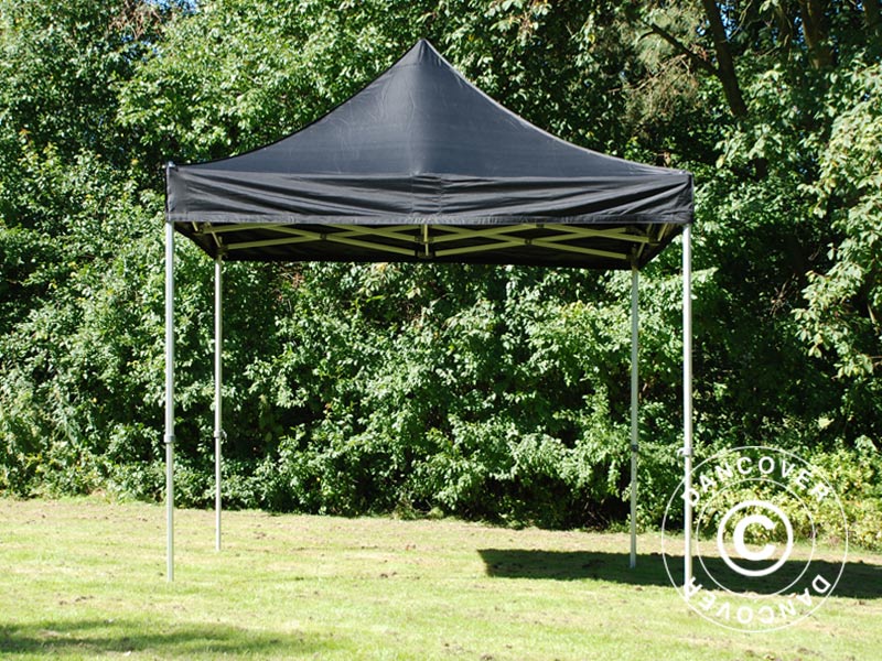 Quick-up telt FleXtents PRO 3x3m Svart, Flammehemmende, inkl. 4 sider - Image 19