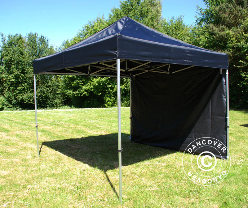 Quick-up telt FleXtents PRO 3x3m Svart, Flammehemmende, inkl. 4 sider - Image 22