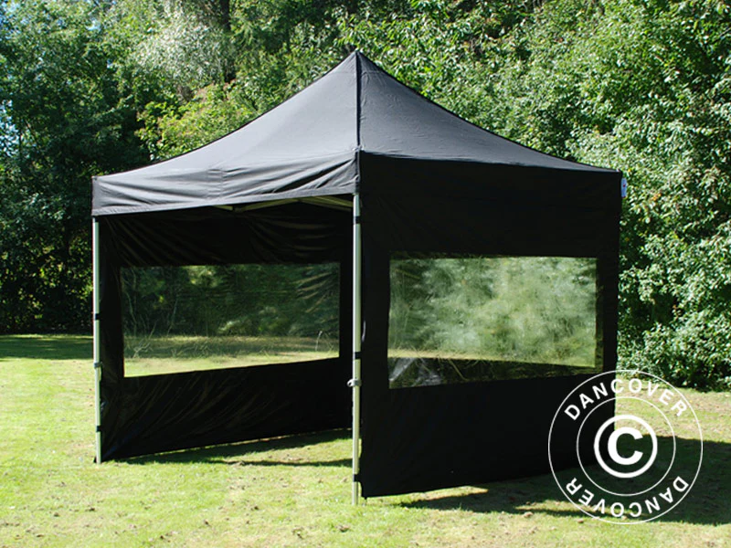 Quick-up telt FleXtents PRO 3x3m Svart, inkl. 4 sider - Image 11