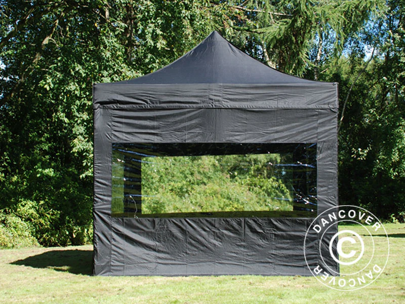 Quick-up telt FleXtents PRO 3x3m Svart, inkl. 4 sider - Image 13