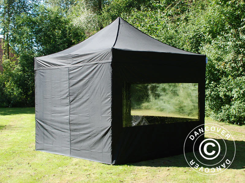 Quick-up telt FleXtents PRO 3x3m Svart, inkl. 4 sider - Image 16