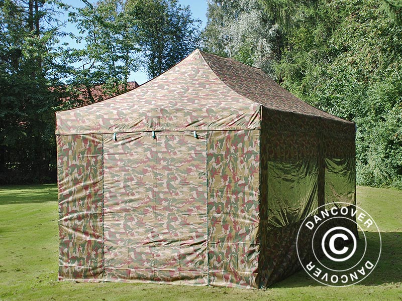 Quick-up telt FleXtents PRO 3x6m Kamuflasje, inkl. 6 sider - Image 4