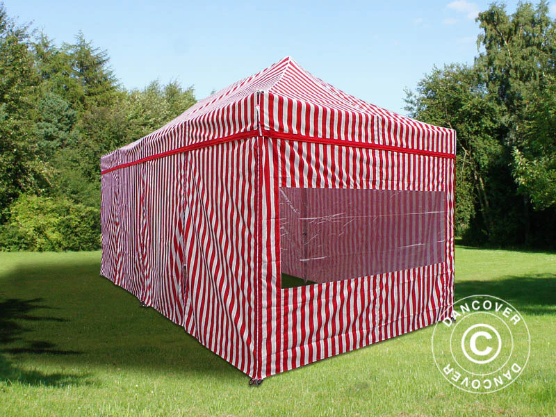 Quick-up telt FleXtents PRO 3x6m stripet, inkl. 6 sider - Image 2