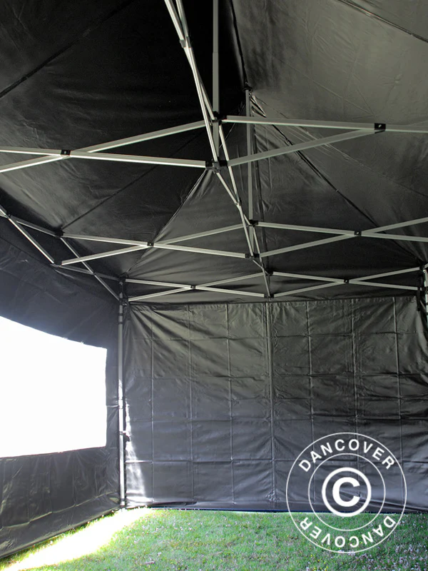 Quick-up telt FleXtents PRO 3x6m Svart, Flammehemmende, inkl. 6 sider - Image 7